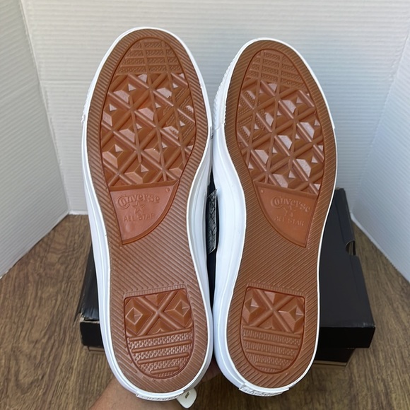 NIB Converse Chuck Taylor One Star Pro Leather Sneaker Black White Women’s 13 - Picture 7 of 15